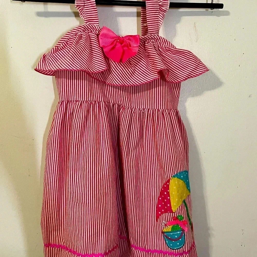 Nannett little girl sleeveless sun dress.